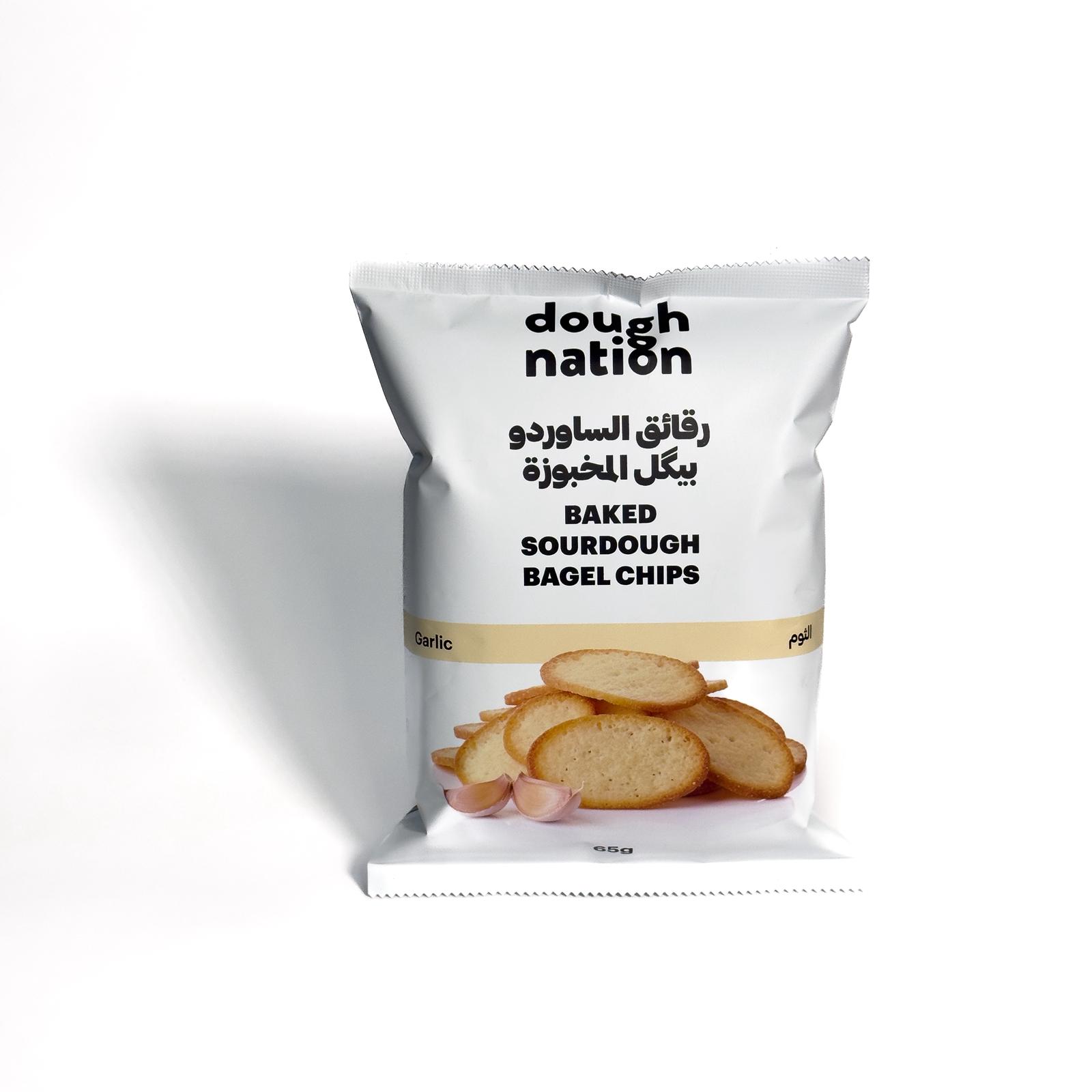 Baked Sourdough Bagel Chips (Garlic) 65g