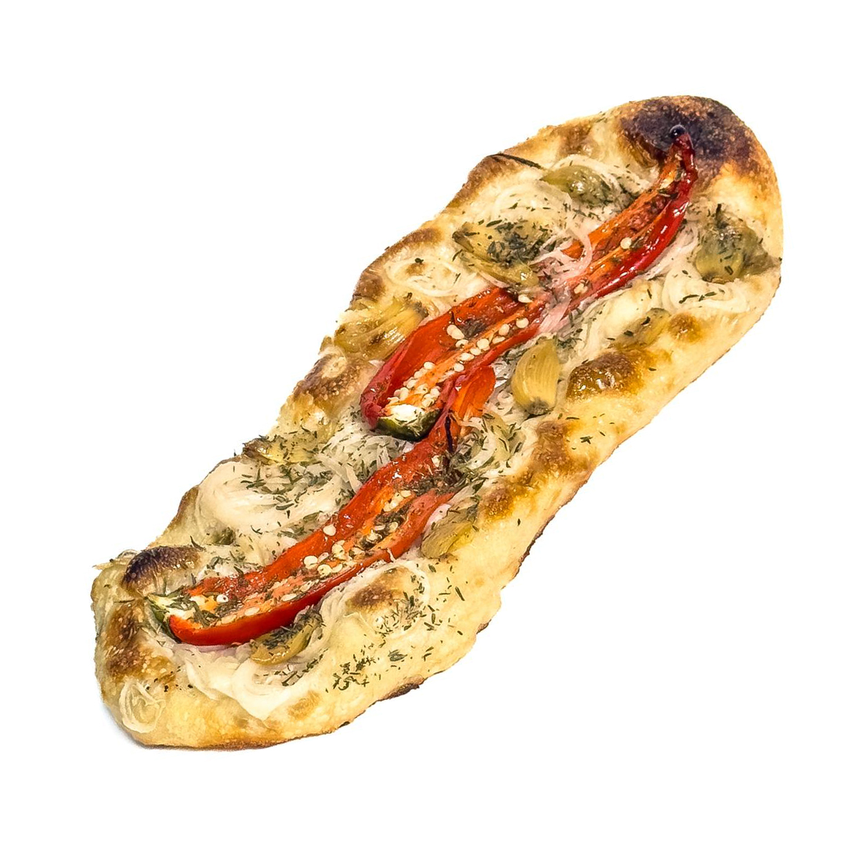 Fermented Red Onion With a Spicy Chili Foccacia